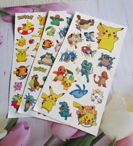 Voděodolné, dočasné tetovaní Pokemon, Pikachu (E988)