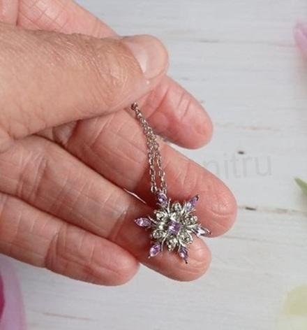 Řetízkový náhrdelník vločka (BD887)