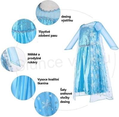 Dětský kostým ELSA Sněhová královna věk 7 - 10 let (W249)