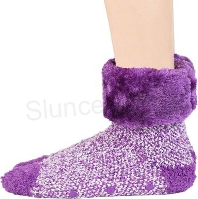 Dámské plyšové ponožky levandulové aroma velikost 36 - 42 (K558)
