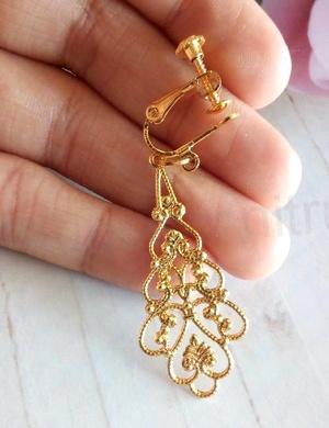 Náušnice klipsy - šroubovací s ozdobou (BB861)