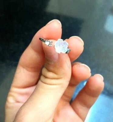 Otevřený prsten s květem kamélie (BP520)