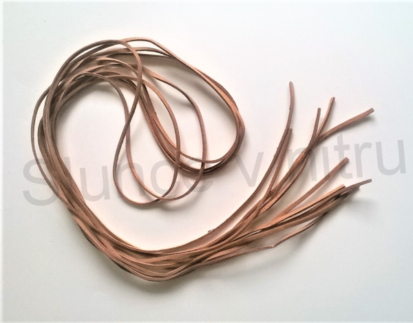 Kožená šňůrka hnědá 3 mm - 100 cm (N54)