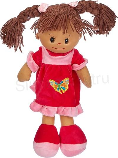 Látková panenka Lucy s hnědými vlasy 50 cm (D1043)