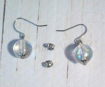 Visací náušnice s AB kuličkou (BB881)