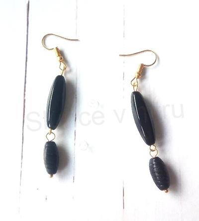 Dlouhé visací náušnice s oválky (BB882)