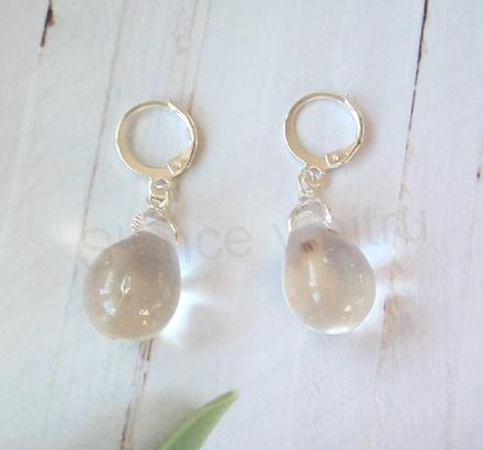 Kruhové visací náušnice kapka, slza (BB886)