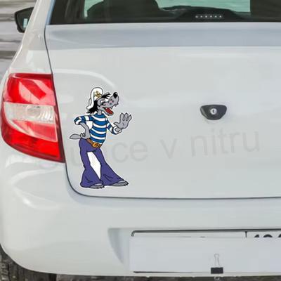Samolepky na auto wolf well, vlk, jen počkej zajíci (E1006)