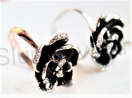 Dámský nastavitelný  prsten s růží zdobený zirkony (BP104)