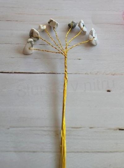 Větvička na strom štěstí magnezit 16 cm (VAN28)