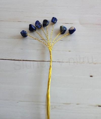 Větvička na strom štěstí lapis lazuli 16 cm (VAN29)