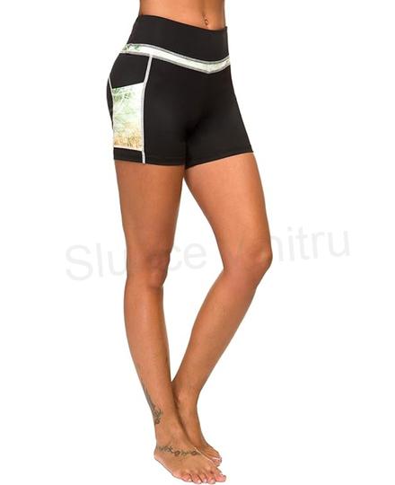 Dámské sportovní kalhoty s vysokým pasem, šortky – velikost L (K598)