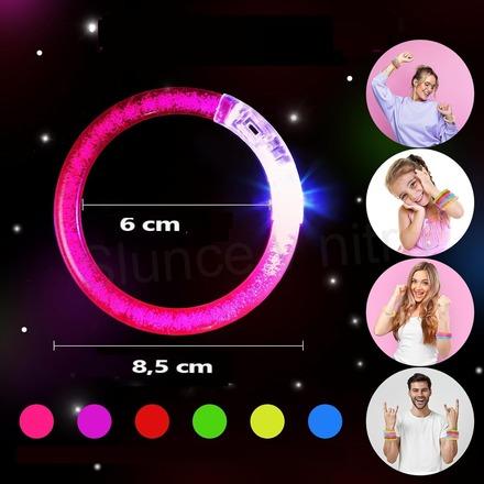 Svítící LED náramek blikající červený (BC633)