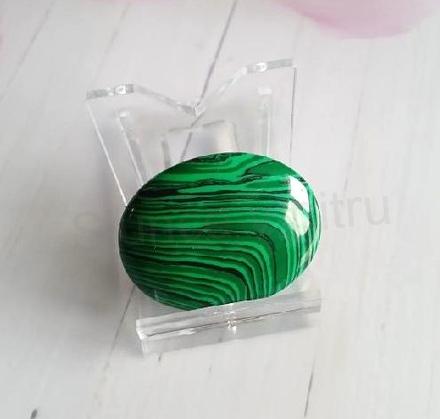 Minerální masažní kámen, mýdlo, hmatka malachit 33 g (X1945)