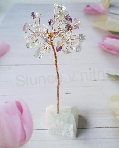 Minerální strom života, štěstí fluorit, výška 12 - 13 cm (X1979)