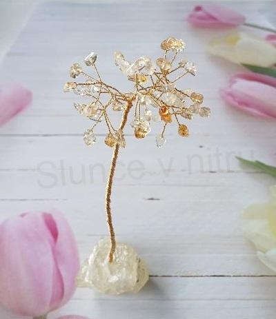 Minerální strom života, štěstí citrín, výška 12 - 13 cm (X1980)