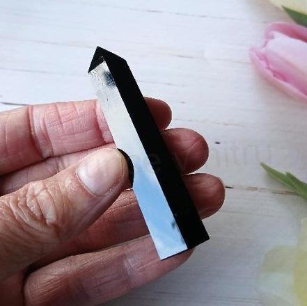 Obsidián broušená špice 75 mm | 30 g (X1995)