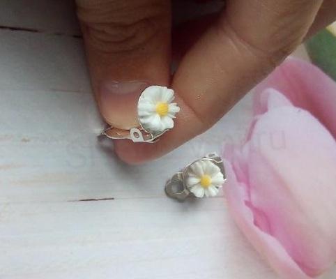 Náušnice klipsy, klipsny kytička (BB888)