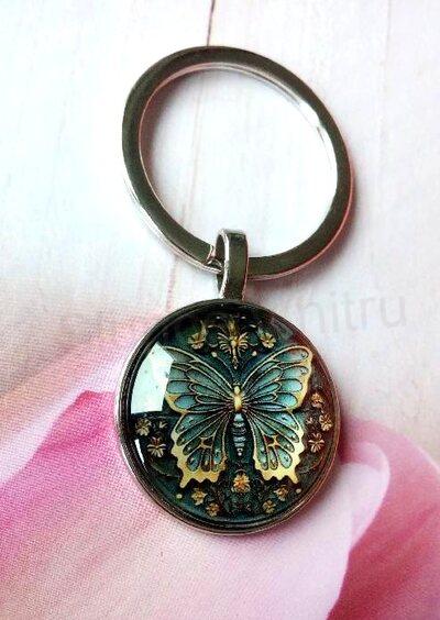 Klíčenka, přívěšek na klíče motýlek, motýl (H665)