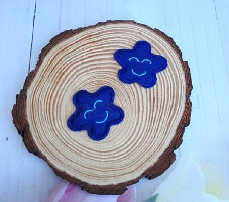 Nášivka, nažehlovačka hvězda tmavě modrá 4,4 cm (C738)