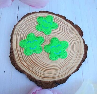 Nášivka, nažehlovačka hvězda zelená světlá 4,4 cm (C743)