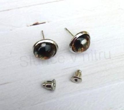 Puzetové náušnice oko z chirurgické oceli (BB893)
