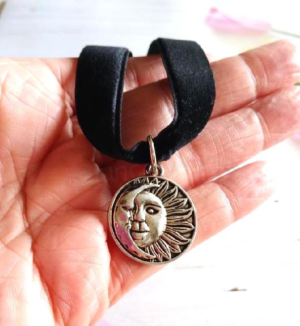 Náhrdelník choker slunce a měsíc (BD942)