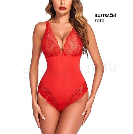 Dámské spodní krajkové body, prádlo tmavě červené velikost XL (K619)