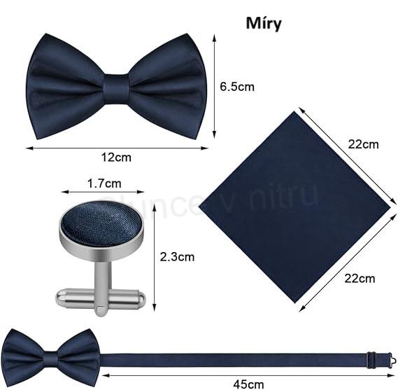 Pánský motýlek 3 Kusy | tmavě modrý (K624)