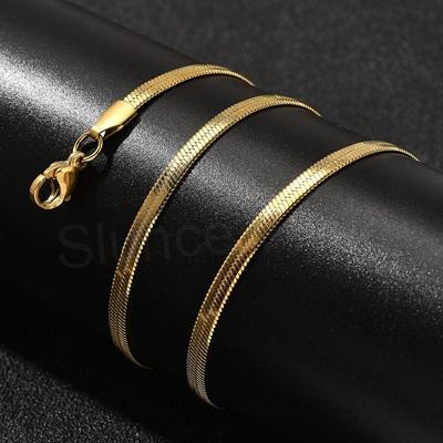 Plochý hadí řetízek z nerezové oceli - 3,2 mm, 45 cm (Y16)