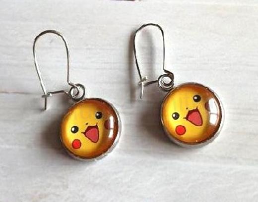 Drobné náušnice Pokemon, Pikachu (BB903)