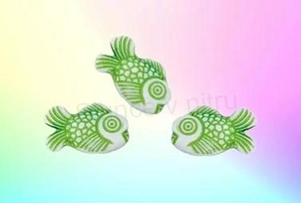 Zelený korálek ryba 15 x 9 mm (AC654)