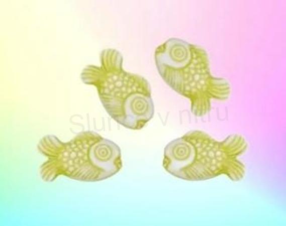 Žlutý korálek ryba 15 x 9 mm (AC655)