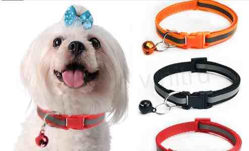 Obojek maskovaný s rolničkou černý (T26)