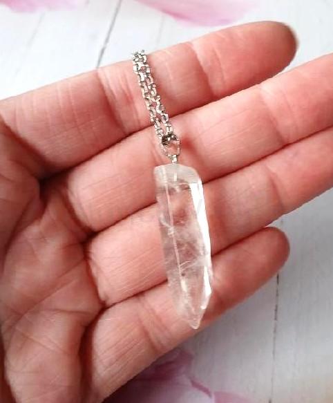Náhrdelník křišťál špice 6,9 g - nerezová ocel (Brazílie) (X2111)