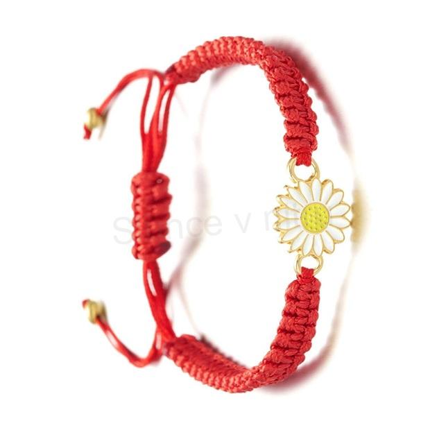 Nastavitelný šňůrkový náramek sedmikráska (BC592)