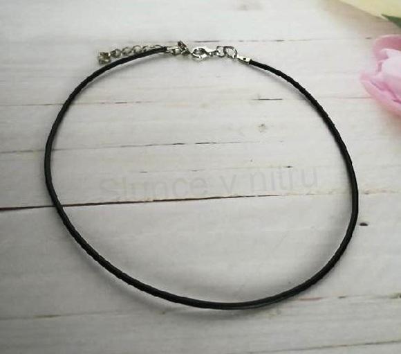 Náhrdelník choker kůže černý (BD978)