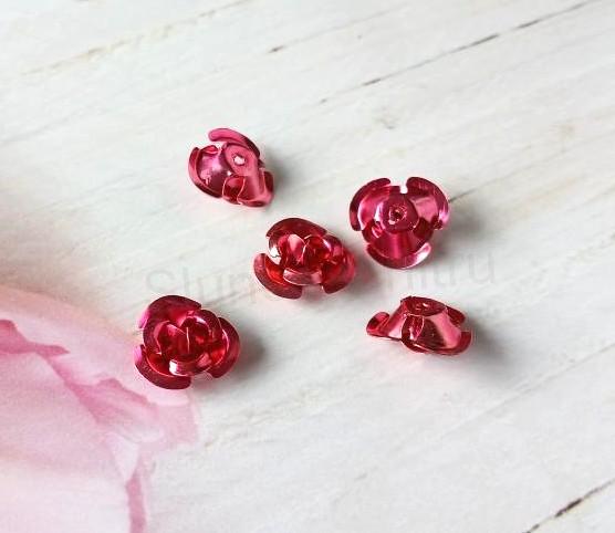 Hliníkové růžičky světle fialová 12 mm (AC659)