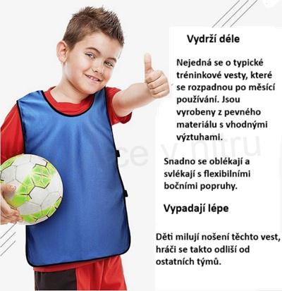 Dětské sportovní tréninkové vesty velikost S (W256)