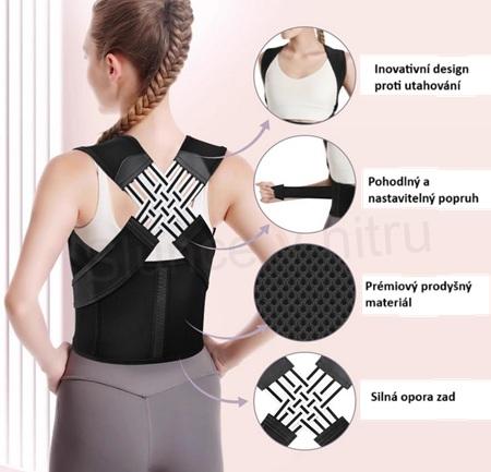 ACWOO rovnací pás na záda – korektor držení těla, velikost 2XL (F79)