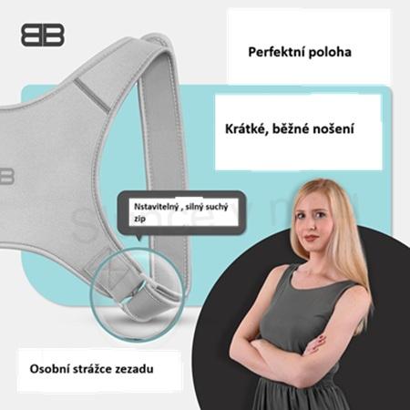 Rovnací pás na záda – velikost M šedý (F80)