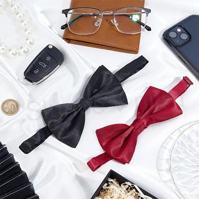 Pánský stylový motýlek s plastovou přezkou - černý (K639)