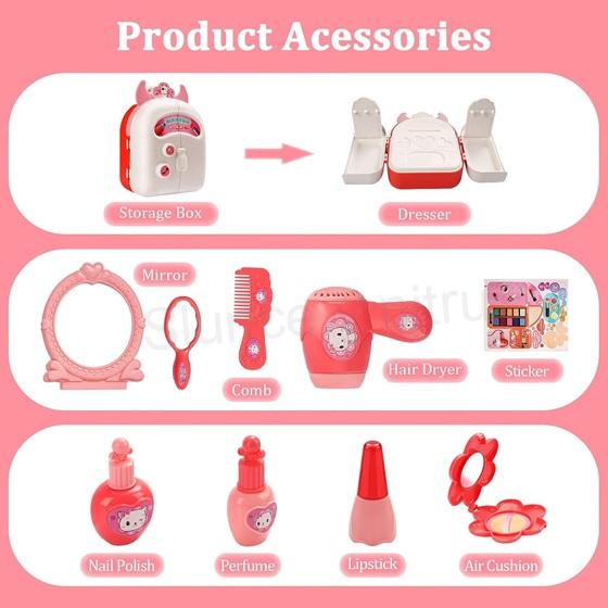 Make-up sada pro dívky, hračky s batohem (D1139)