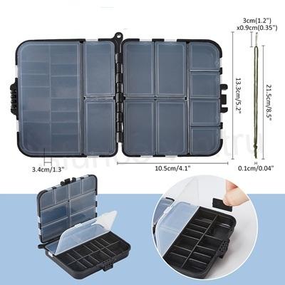 Plastový úložný box na rybářský háčky (R14)