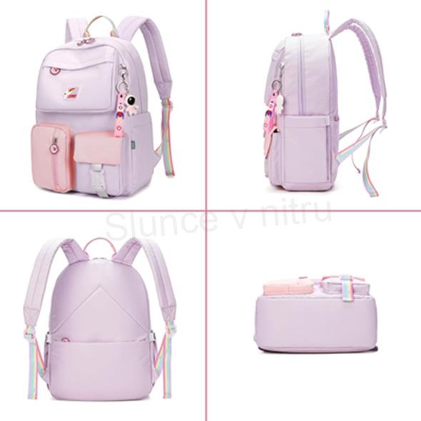 Dívčí školní batoh, taška 43 x 32 cm (E1012)