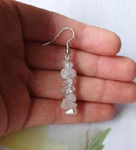 Minerální náušnice křišťál (X2123)