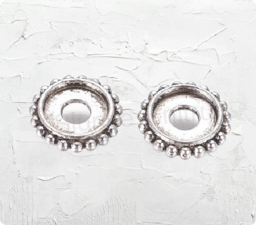 Kovový korálek - mezidíl 10 x 2,3 mm platina (AA396)