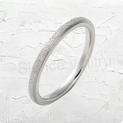 Tenký prsten s texturou nerez oceli 2 mm velikost 17,3 mm (BP548)