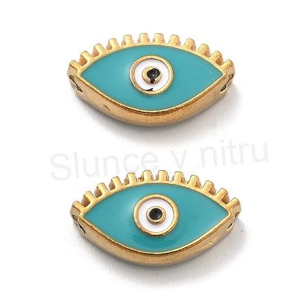 Smaltované korálky z nerezové Ocely - oko 15 x 8,5 x 4 mm (AA414)