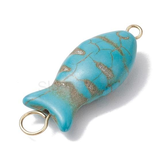 Minerální přívěsek tyrkys ryba 32 x 12 mm (X2134)